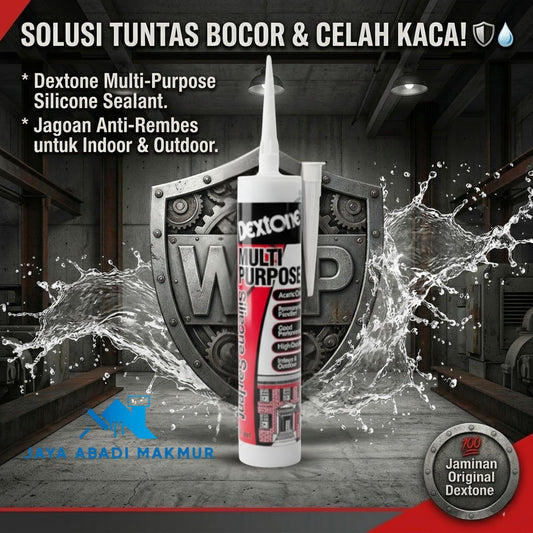Dextone Silicone Sealant Kaca Botol 300ml Lem Penambal Anti Bocor Serbaguna
