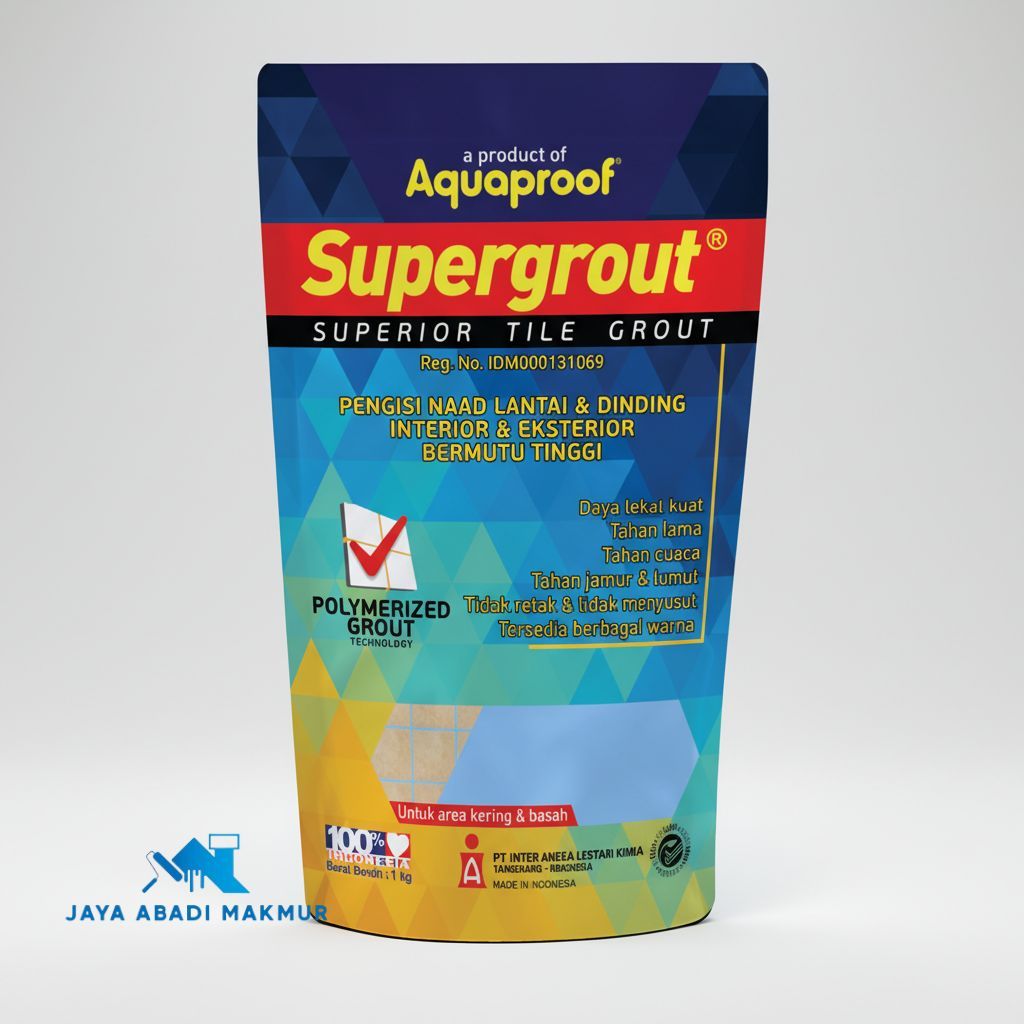 Supergrout Aquaproof 1 Kg Anti Jamur -  Semen Pengisi Nat Keramik Lantai & Dinding